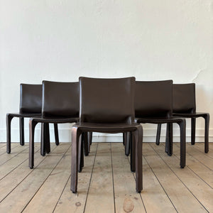 Set of Six Cab Chairs by Mario Bellini for Cassina – McKenzie Dove